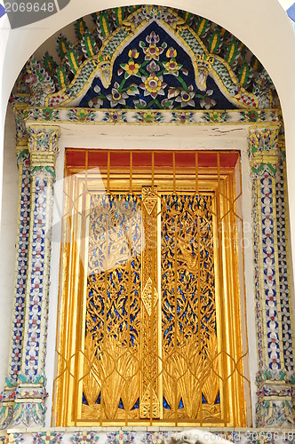 Image of Ancient Golden carving door.