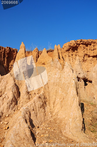 Image of Soil columns within the national park of Thailand 