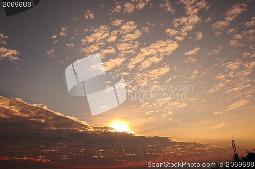 Image of Red Orange Sky Sunset Sunrise 
