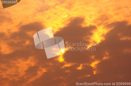 Image of Red Orange Sky Sunset Sunrise 