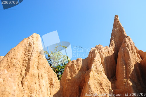 Image of Soil columns within the national park of Thailand 