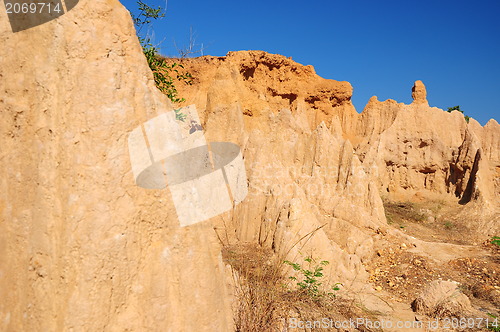 Image of Soil columns within the national park of Thailand 