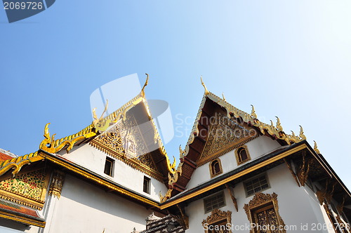 Image of temple roof Thai traditional style 