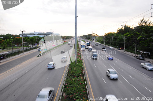 Image of Traffic with motion blur (long exposure shot). 