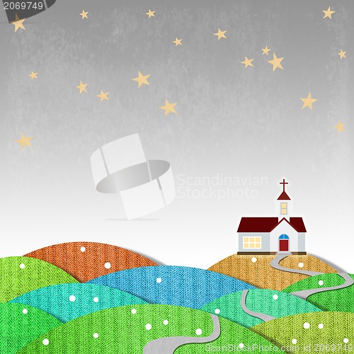 Image of Weather grunge recycled paper craft stick on background