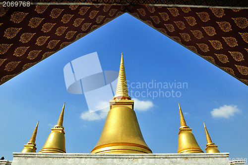 Image of Nine-end Pagoda in The Temple of Marble Pali Canon(tripitaka)