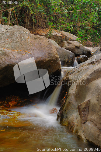 Image of Waterfall with water flowing around 