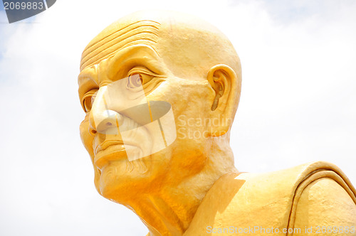 Image of Statue of monk, Statue of Luang Pu Thuad of Thailand 