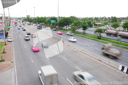 Image of Traffic with motion blur (long exposure shot). 