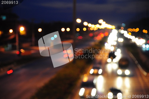 Image of Traffic with motion blur (long exposure shot). 