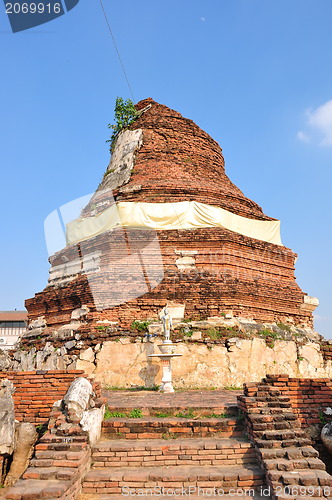 Image of Ancient pagoda of Ayuttaya, Thailand. Over 300 years. 