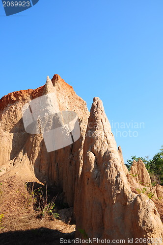 Image of Soil columns within the national park of Thailand 