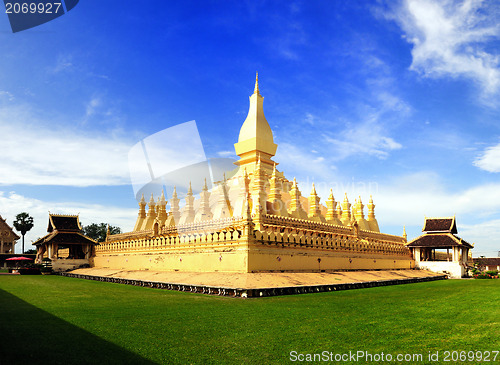 Image of Golden pagada in Wat Pha-That Luang, Vientiane, Laos. 