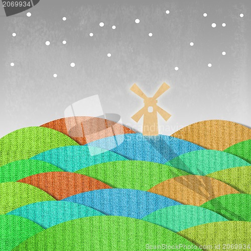 Image of Weather grunge recycled paper craft stick on background