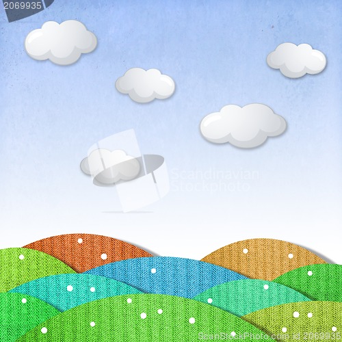 Image of Weather grunge recycled paper craft stick on background