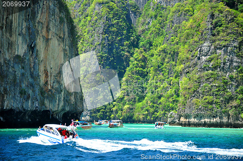 Image of Tropical beach, Maya Bay, Andaman Sea,Thailand 