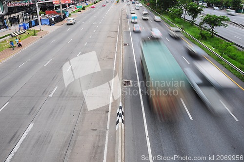 Image of Traffic with motion blur (long exposure shot). 
