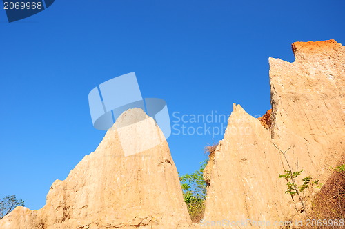 Image of Soil columns within the national park of Thailand 