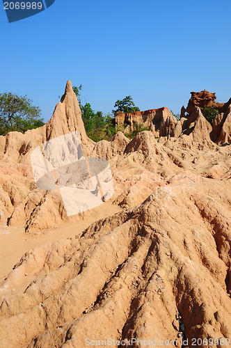 Image of Soil columns within the national park of Thailand 