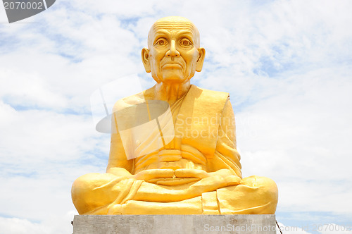 Image of Statue of monk, Statue of Luang Pu Thuad of Thailand 