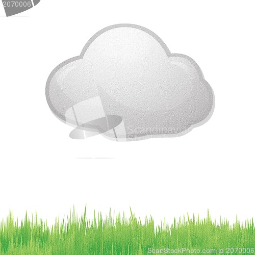 Image of Weather grunge recycled paper craft stick on background