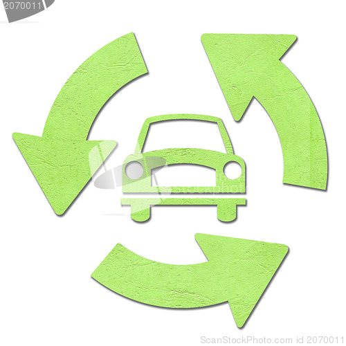 Image of Car with recycle sign