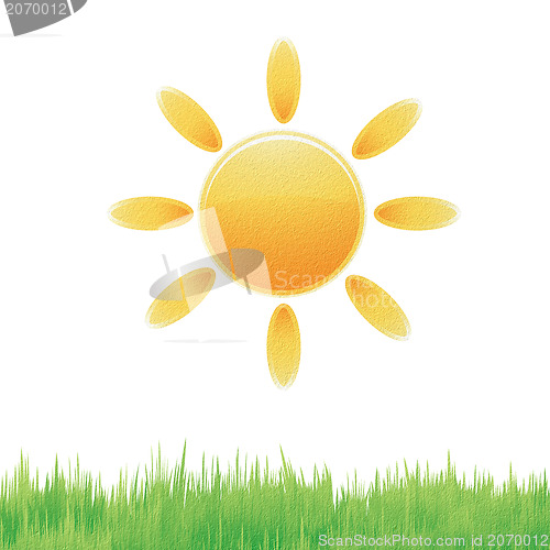 Image of Weather grunge recycled paper craft stick on background