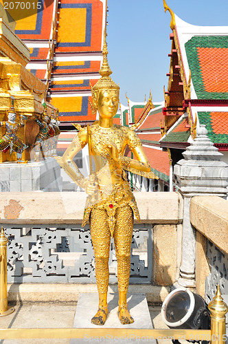 Image of Kinnari statue at Wat Phra Kaew , Thailand 