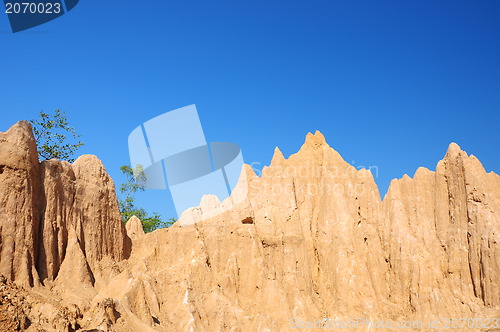 Image of Soil columns within the national park of Thailand 