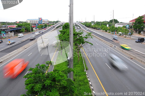 Image of Traffic with motion blur (long exposure shot). 