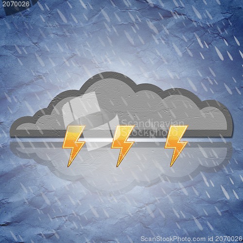 Image of Weather grunge recycled paper craft stick on background