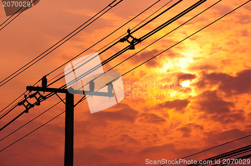 Image of Red Orange Sky Sunset Sunrise 