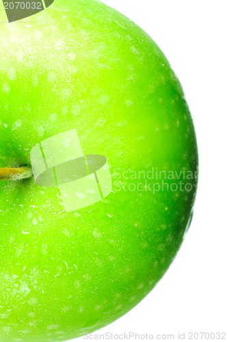 Image of fresh green apple on white background