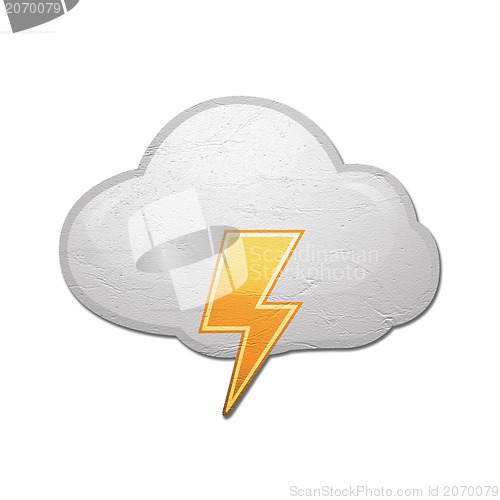 Image of Weather grunge recycled paper craft stick on background