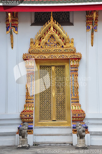 Image of Ancient Golden carving door.