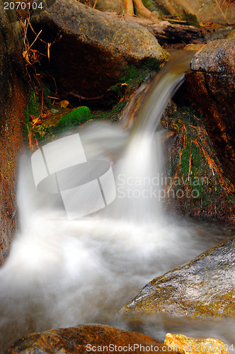 Image of Waterfall with water flowing around 