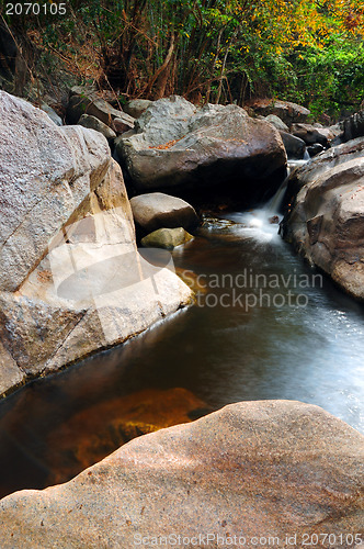 Image of Waterfall with water flowing around 