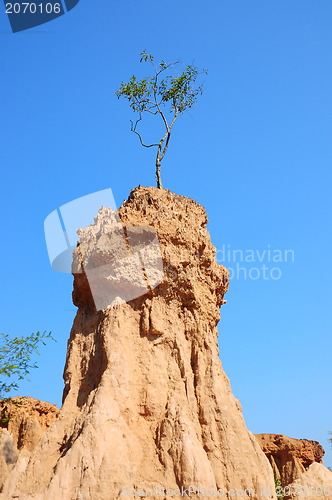 Image of Soil columns within the national park of Thailand 