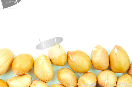 Image of Peanuts - close up , on white background