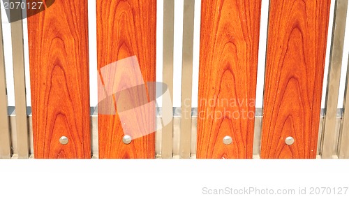 Image of a wooden fence isolated on white including clipping path 