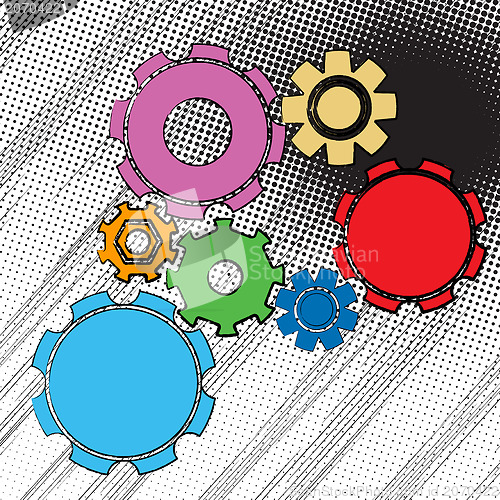 Image of Grunge gears pattern
