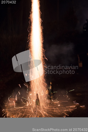 Image of Fireworks rocket launch