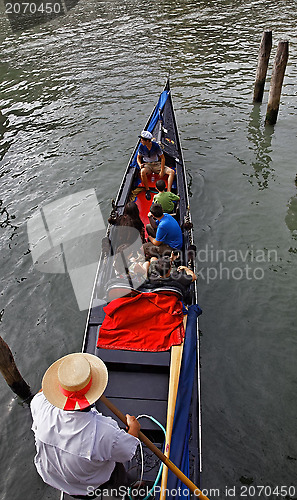 Image of Gondolier with Tourists