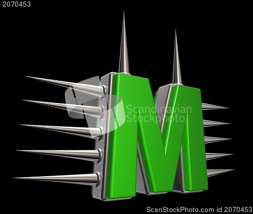 Image of prickles letter m