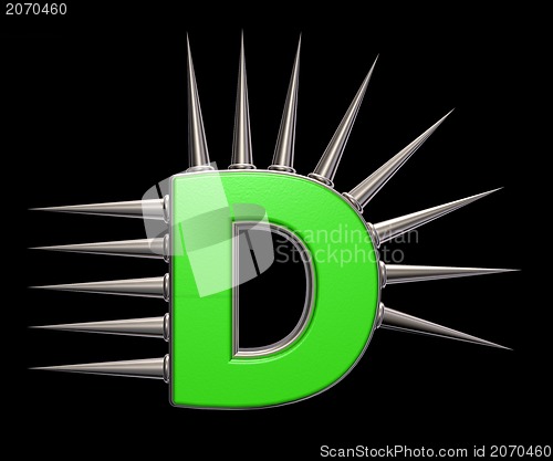 Image of prickles letter d