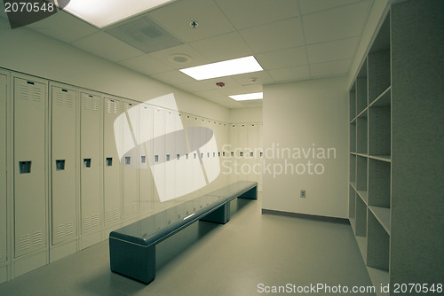 Image of clean locker room