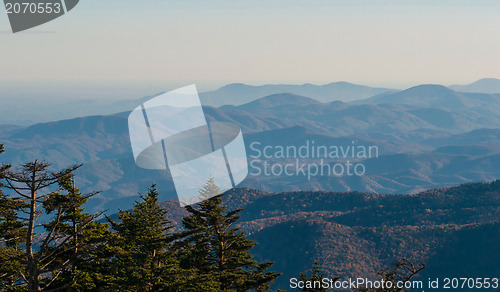 Image of Appalachian Mountains from Mount Mitchell, the highest point in 