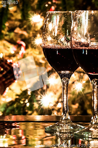 Image of Two wine glasses ready to bring in the New Year