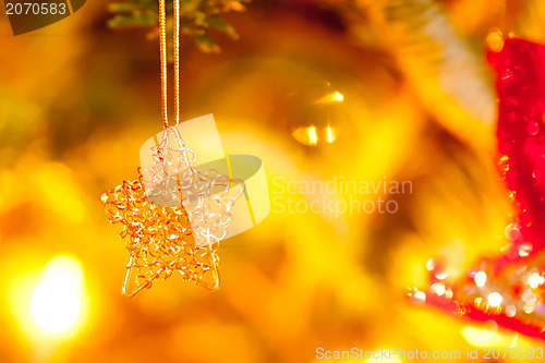 Image of christmas tree ornaments