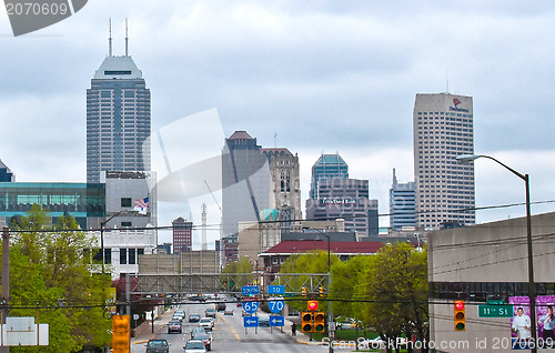 Image of Indianapolis. Image of downtown Indianapolis, Indiana in spring